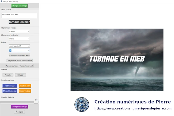 Logiciel image text overlay